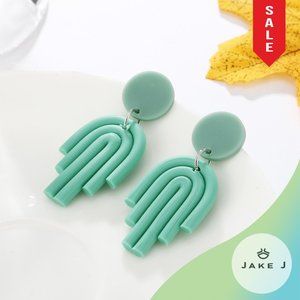 🍑Women Dangle Earrings Geometric Aqua Desert Vibes